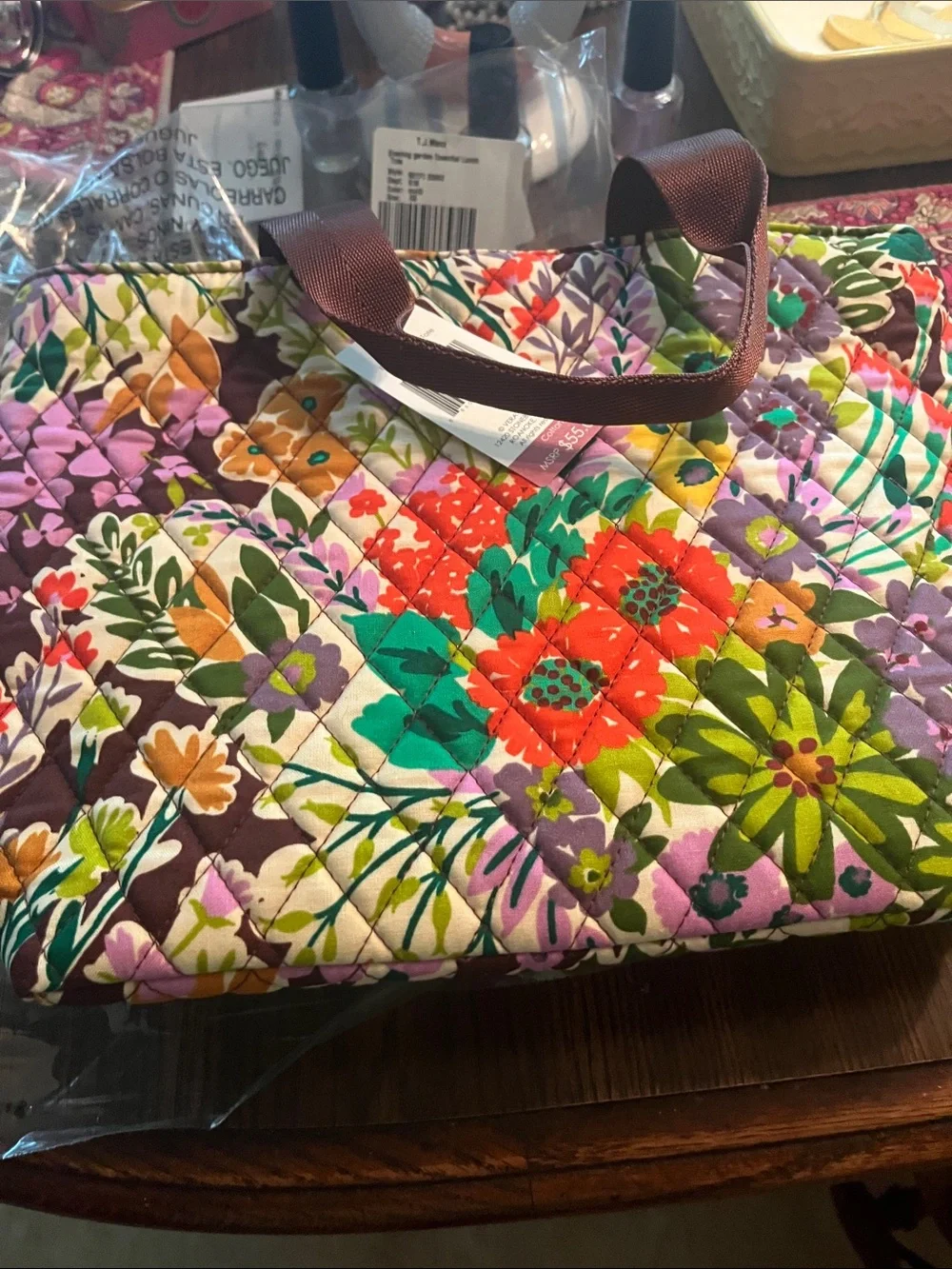 Multicolor floral lunch bag by Vera Bradley